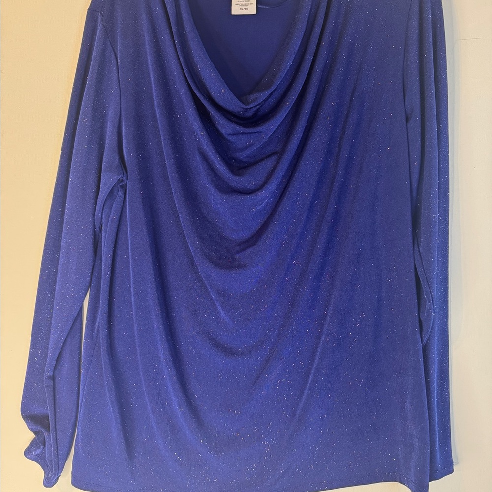 Jaclyn Smith Deep Blue Long Sleeve Shirt